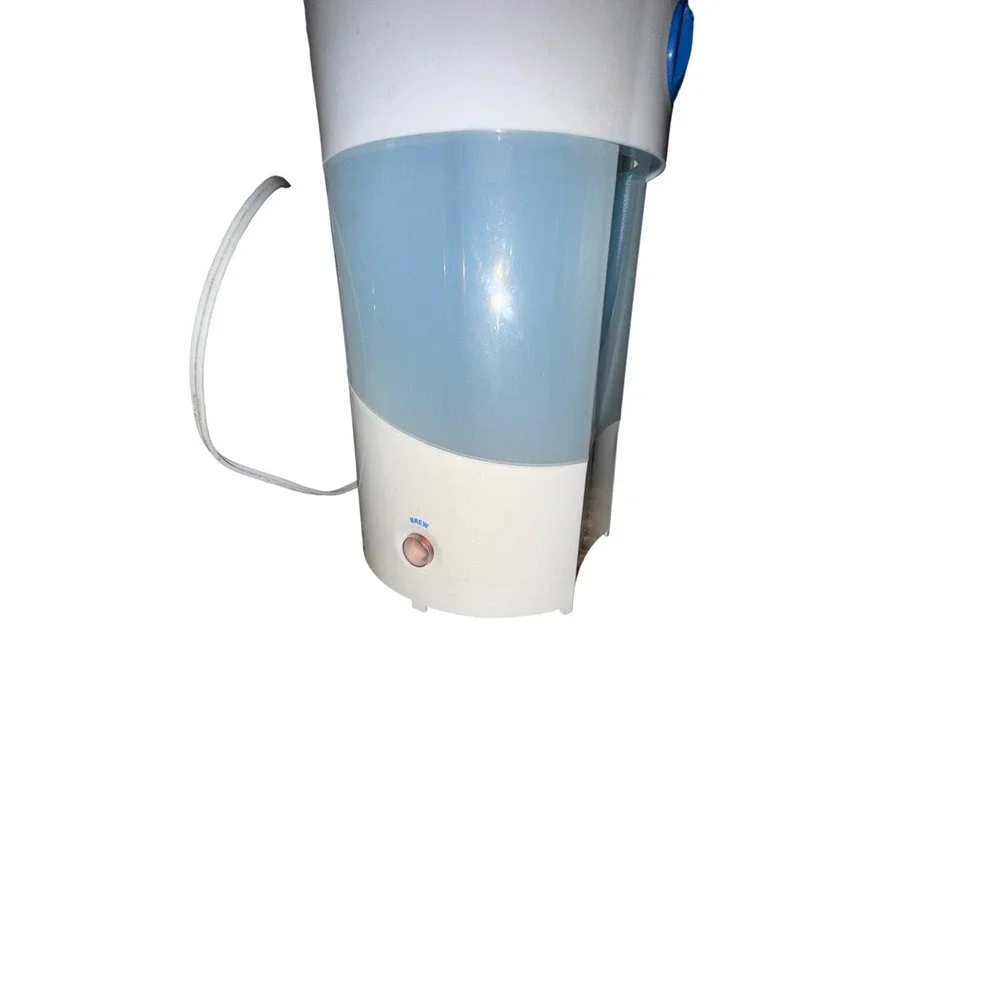Vintage Mr. Coffee Iced Tea Maker Blue White Adjustable Brew Strength No Pitcher